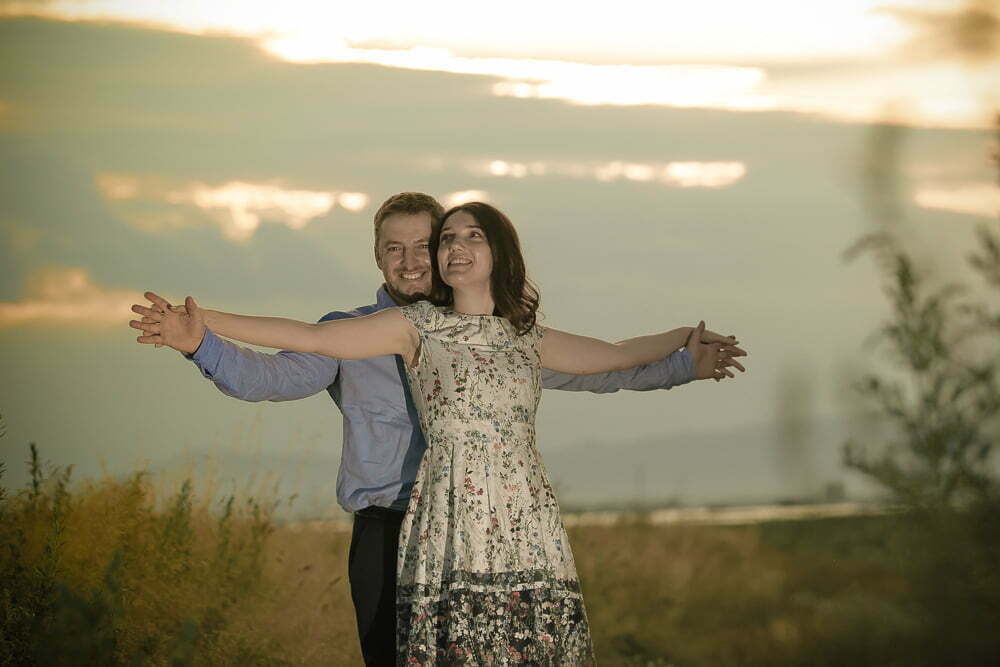 Logodna Ioana si Florin la Sighisoara 17 Cuplu la apus