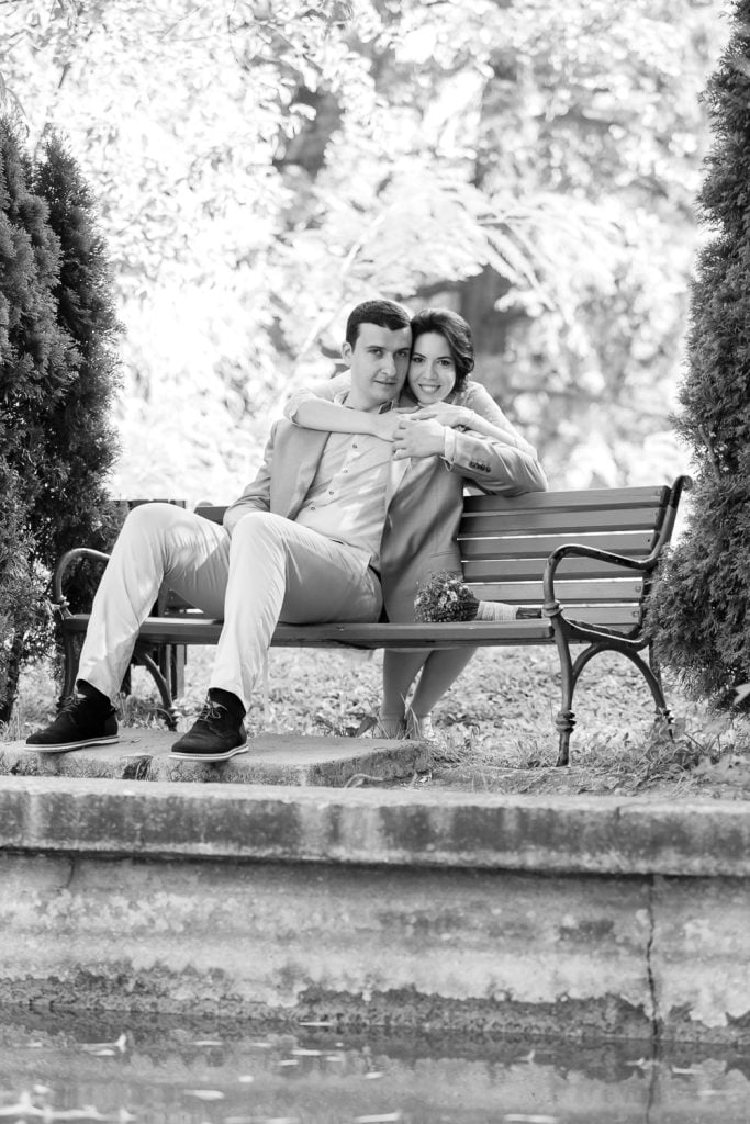 poze dupa cununie in parc