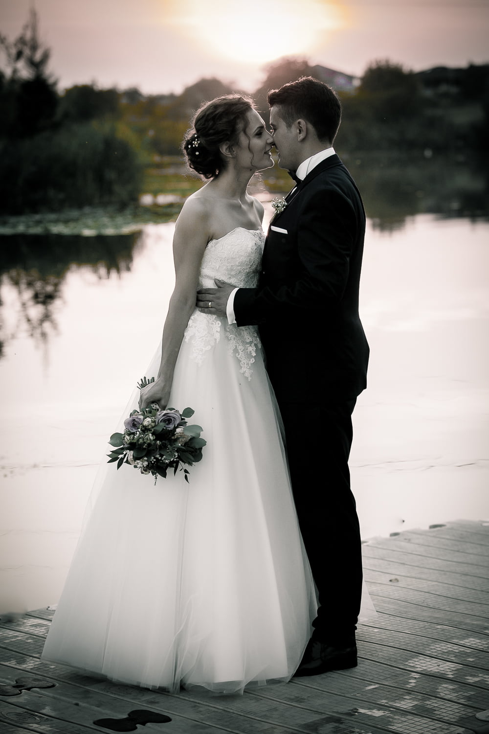 Poza de nunta apus modificata